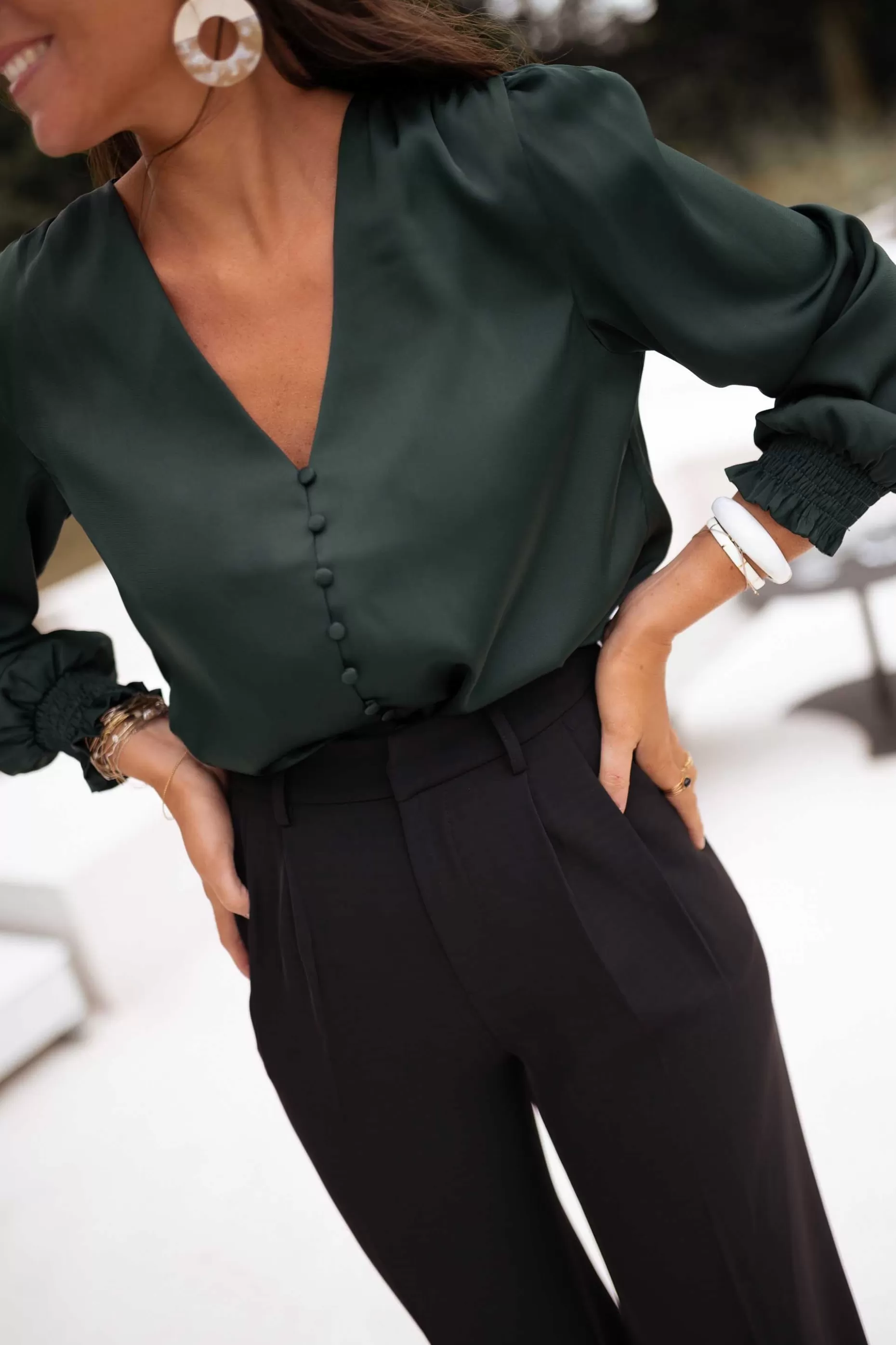 Hot Blouse Daina - verteEasy Clothes Femme Chemisiers & Blouses