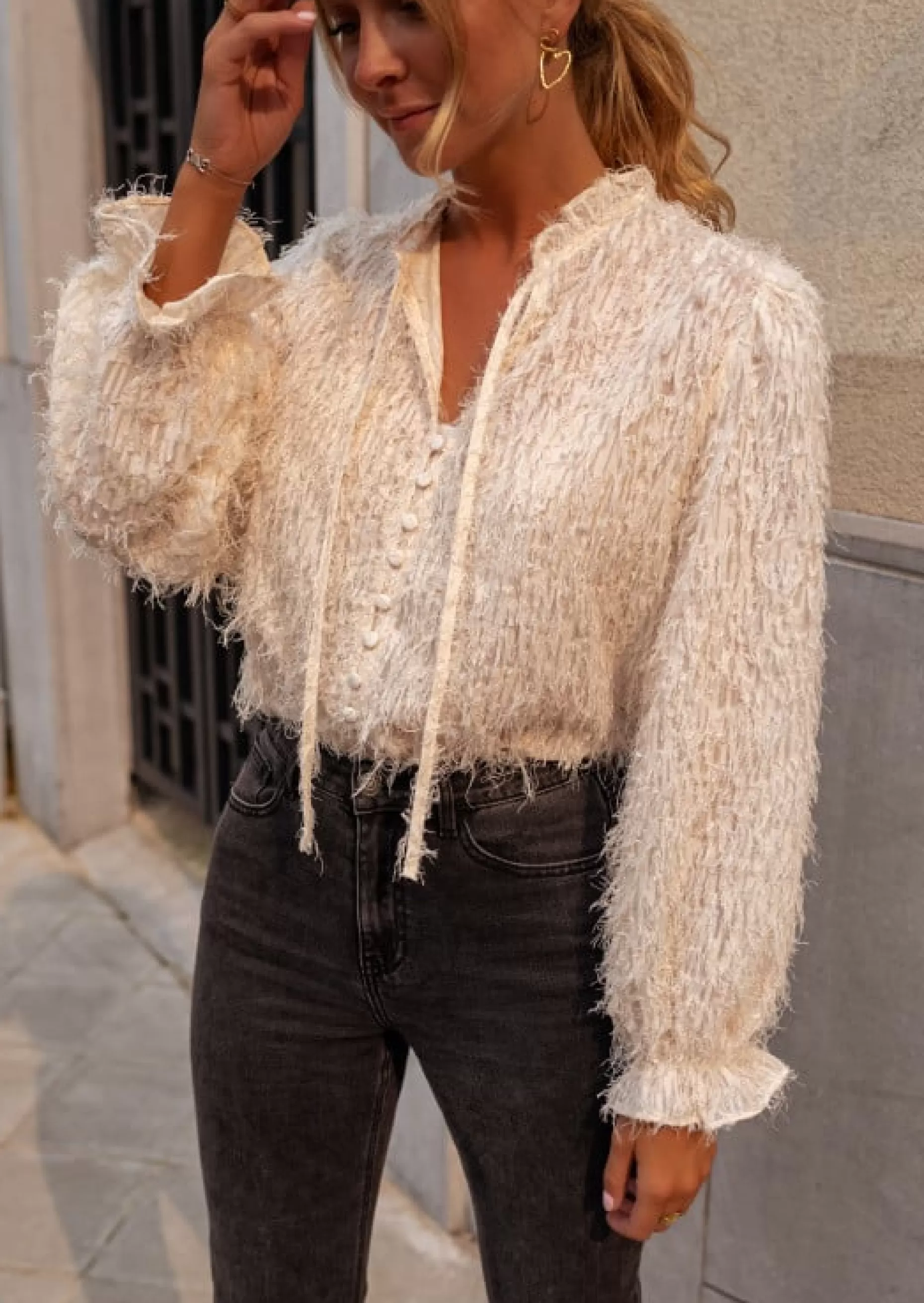 Fashion Blouse Gorgia Écrue - Originale - Manches Longues & LooseEasy Clothes Femme Chemisiers & Blouses