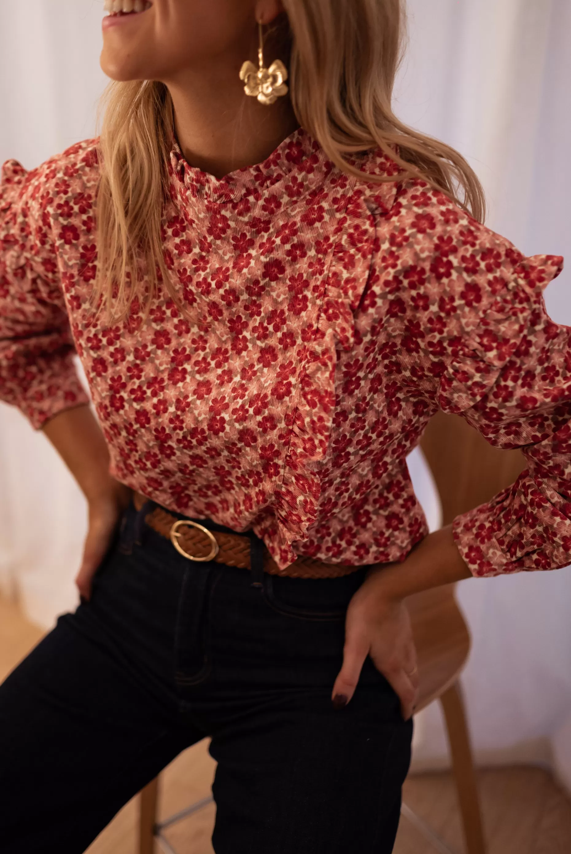 Flash Sale Blouse Joyca - rose à fleursEasy Clothes Femme Chemisiers & Blouses