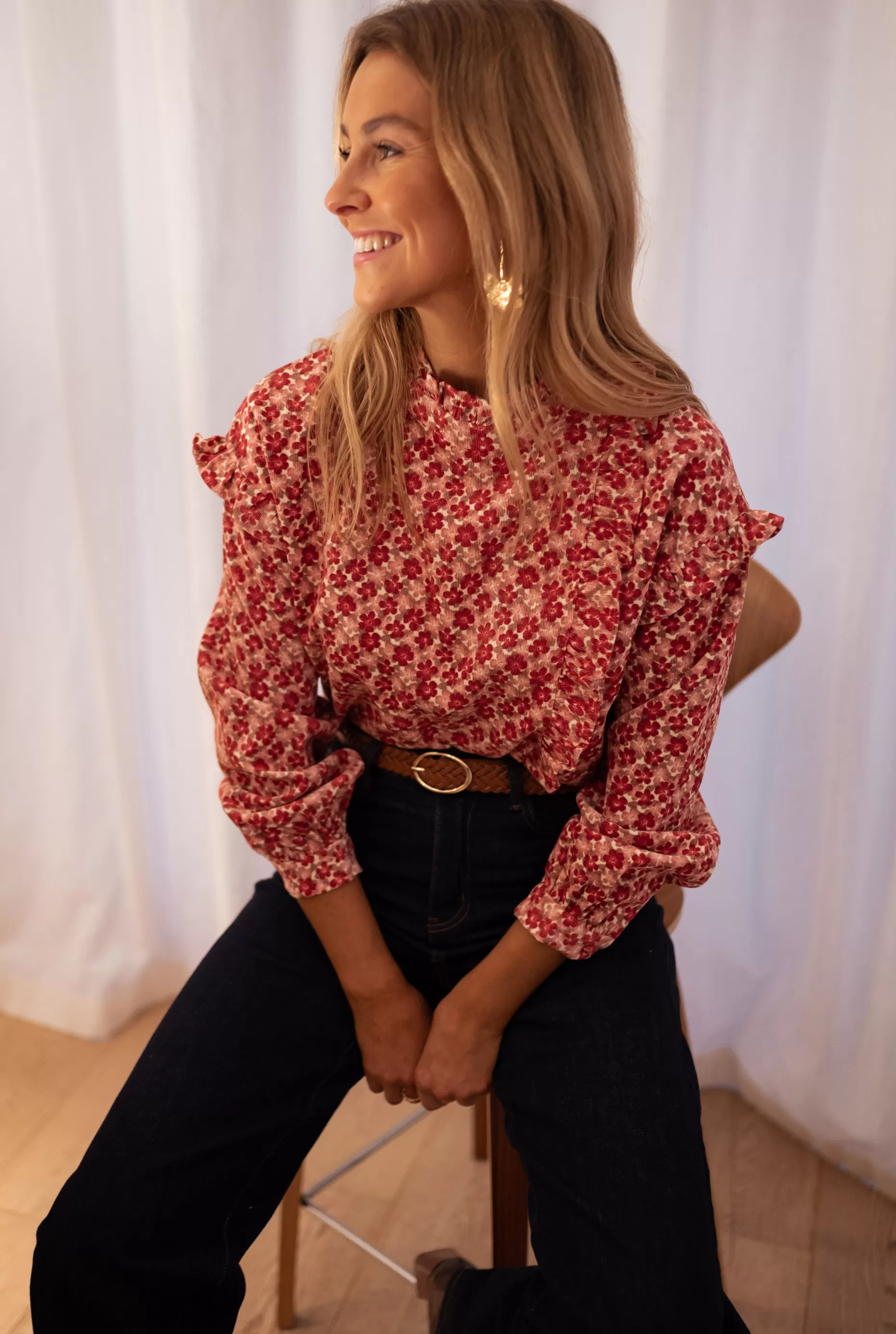 Flash Sale Blouse Joyca - rose à fleursEasy Clothes Femme Chemisiers & Blouses