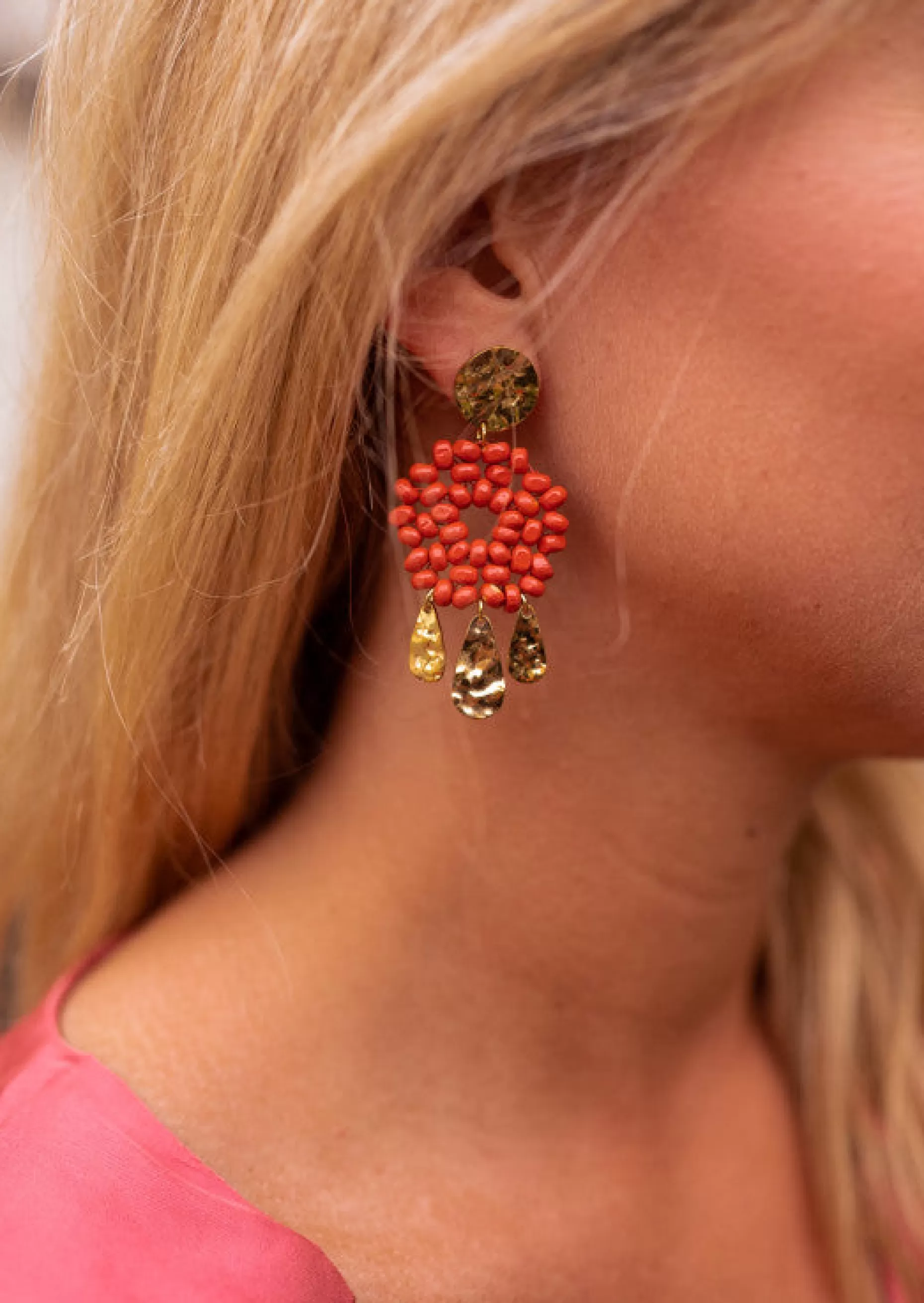 Best Boucles d’oreilles Nitra - Perles Terracotta - Bijoux Easy Clothes Boucles d'oreilles