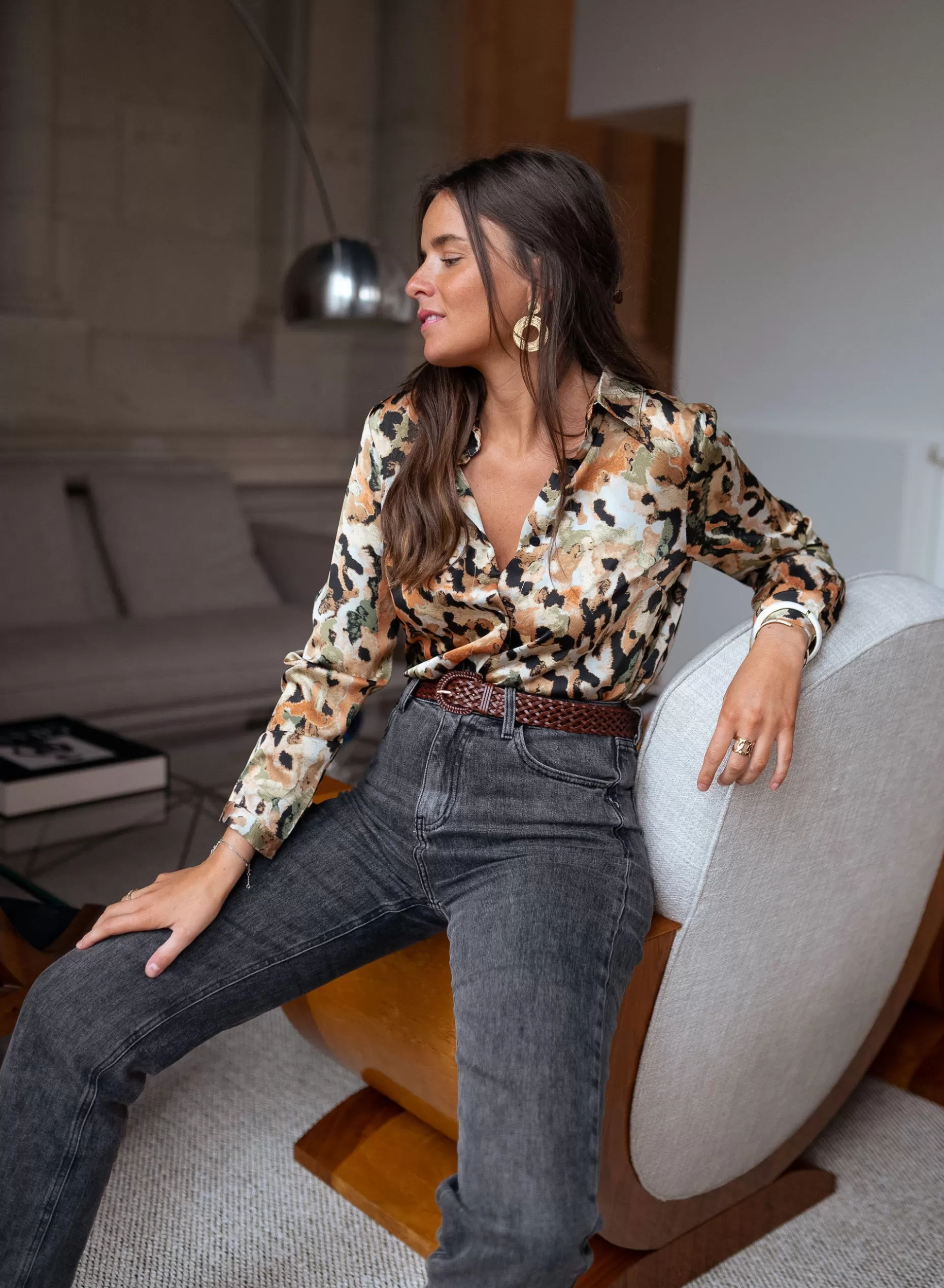 New Chemise Anais à motifs | Chemise classique femme |  Prêt-à-porter en ligne | Easy Clothes Femme Chemisiers & Blouses