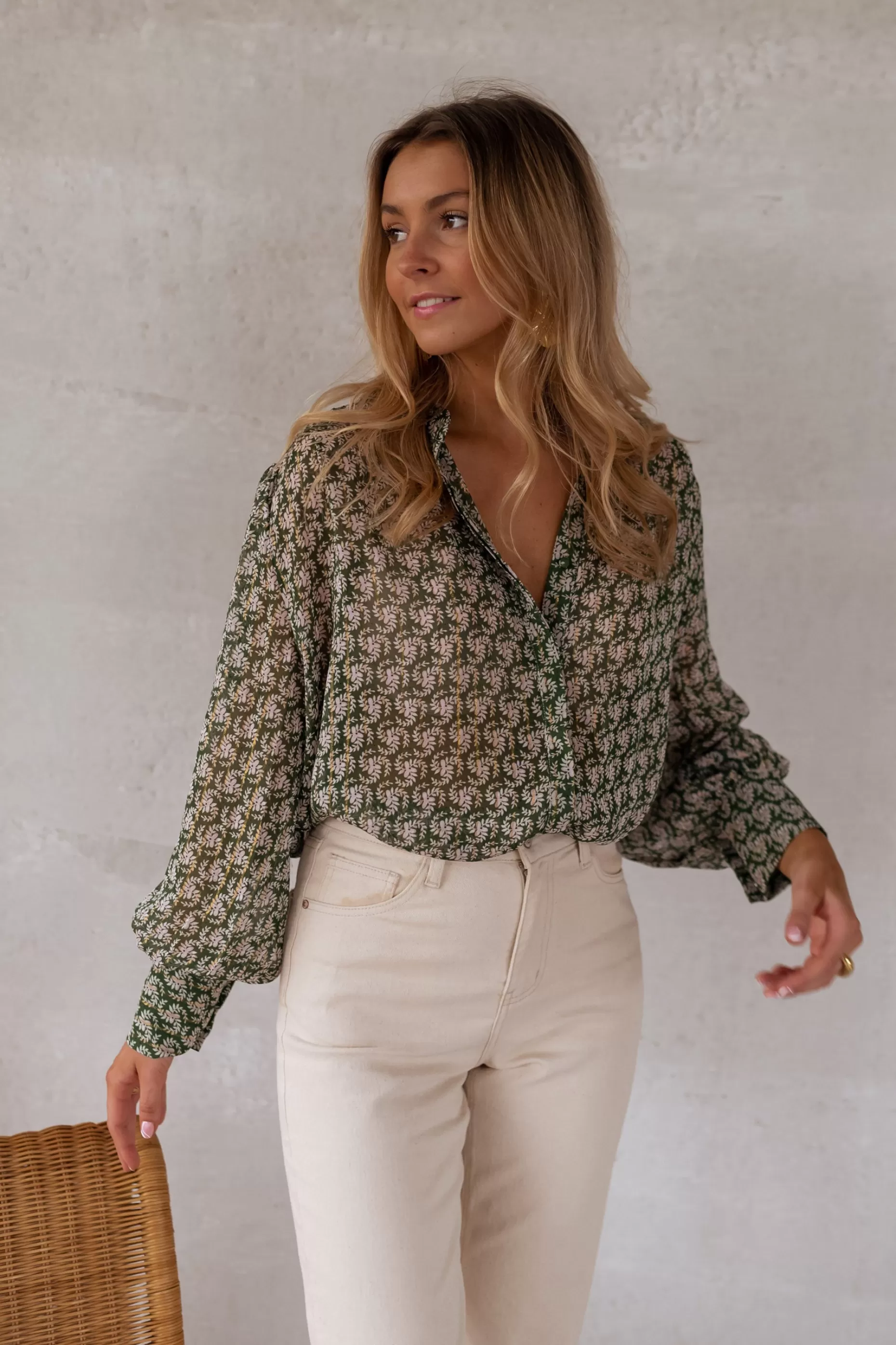 Sale Chemise Regina - verte à motifsEasy Clothes Femme Chemisiers & Blouses