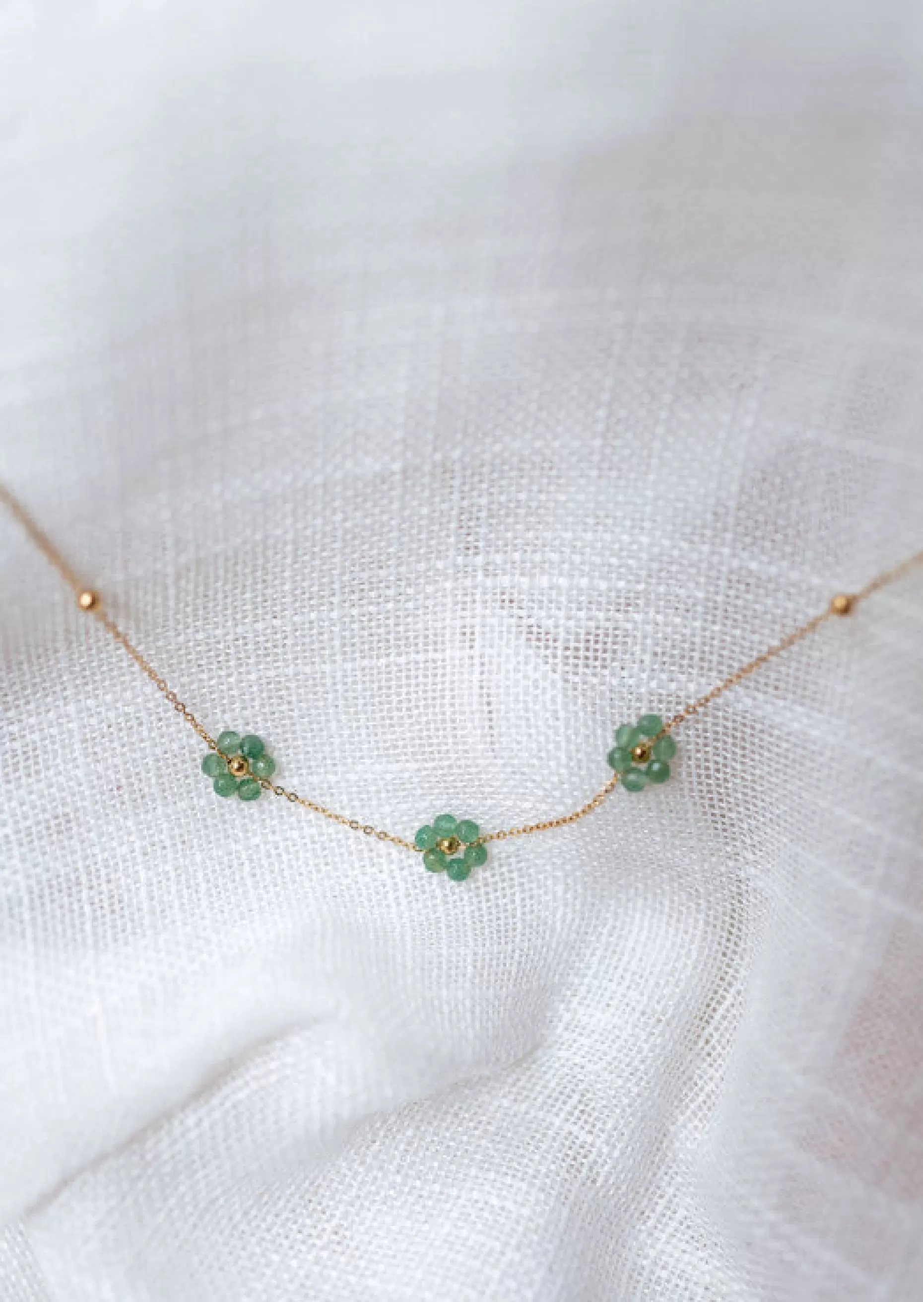 Cheap Collier Flowi vert et doré | Collier fleurs | Prêt-à-porter en ligne | Easy Clothes Colliers