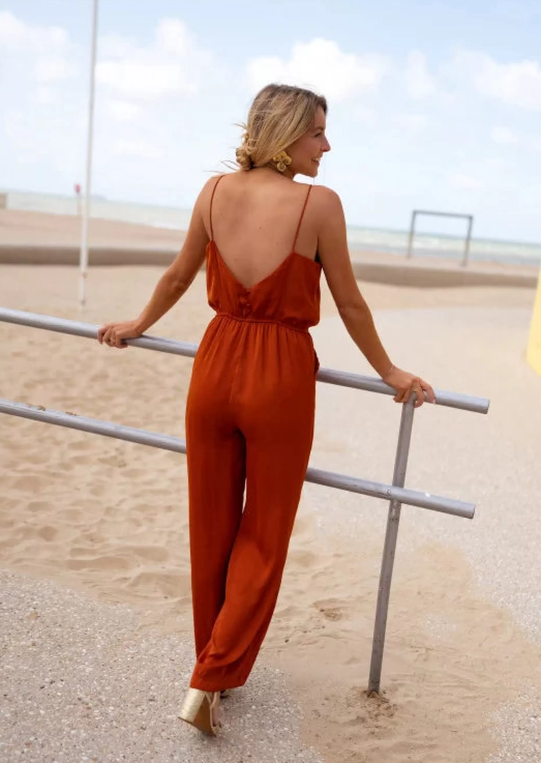 Best Sale Combinaison Celesta brique | Combinaison à fines bretelles | Prêt-à-porter en ligne | Easy Clothes Femme Combinaisons