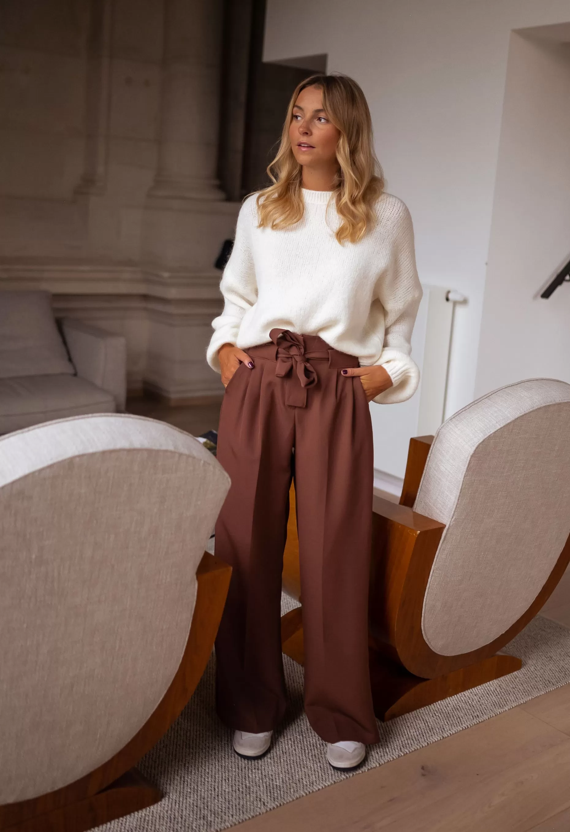 Fashion Pantalon Kalie - chocolatEasy Clothes Femme Pantalons