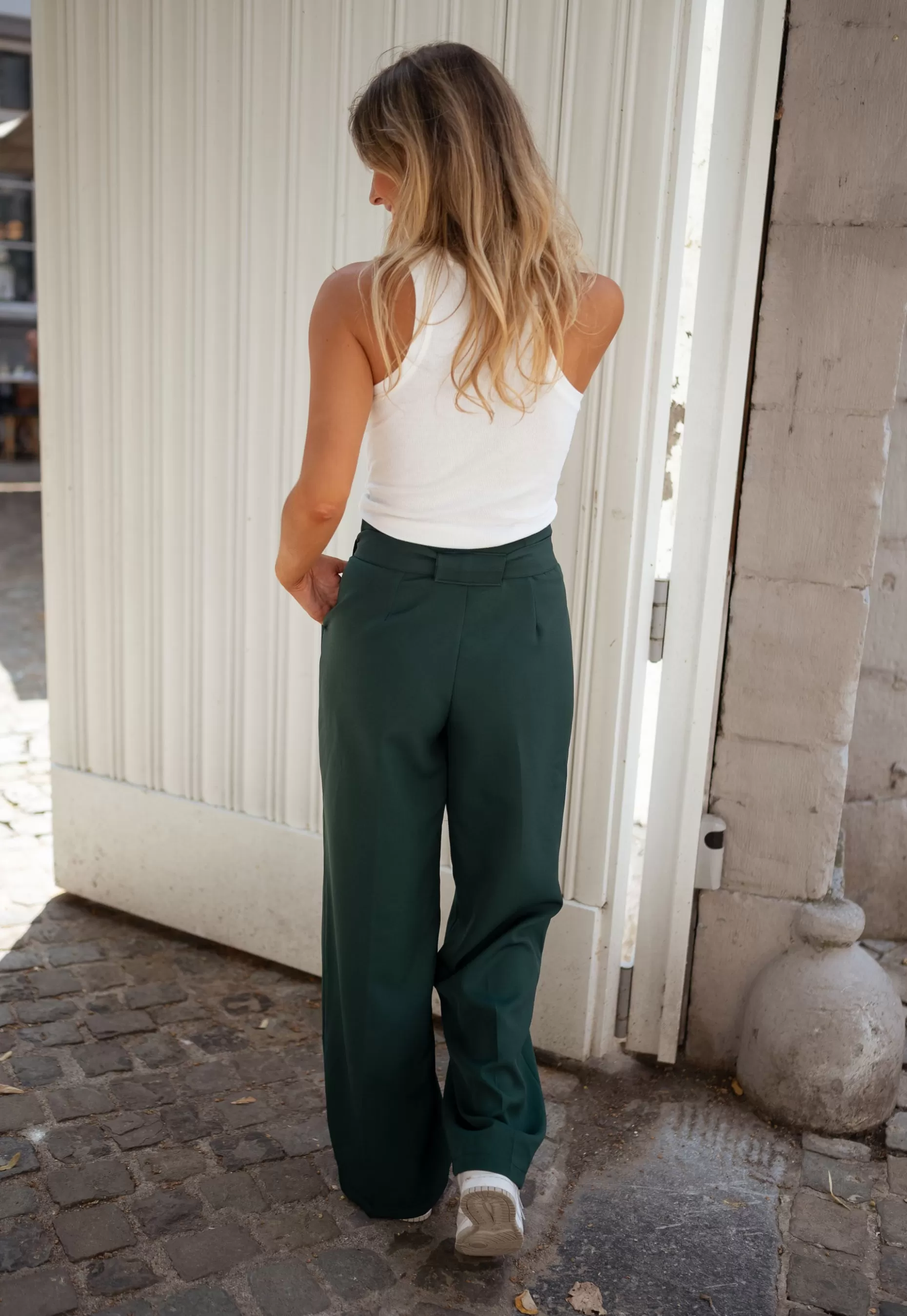 Online Pantalon Kalie - vert foncéEasy Clothes Femme Pantalons