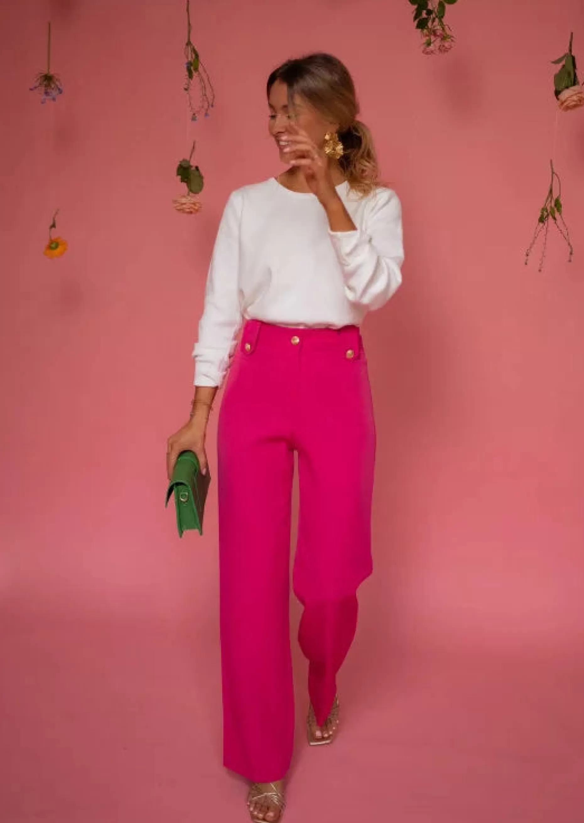 Cheap Pantalon Rose Élégant | Soléa | Vêtements FemmeEasy Clothes Femme Pantalons