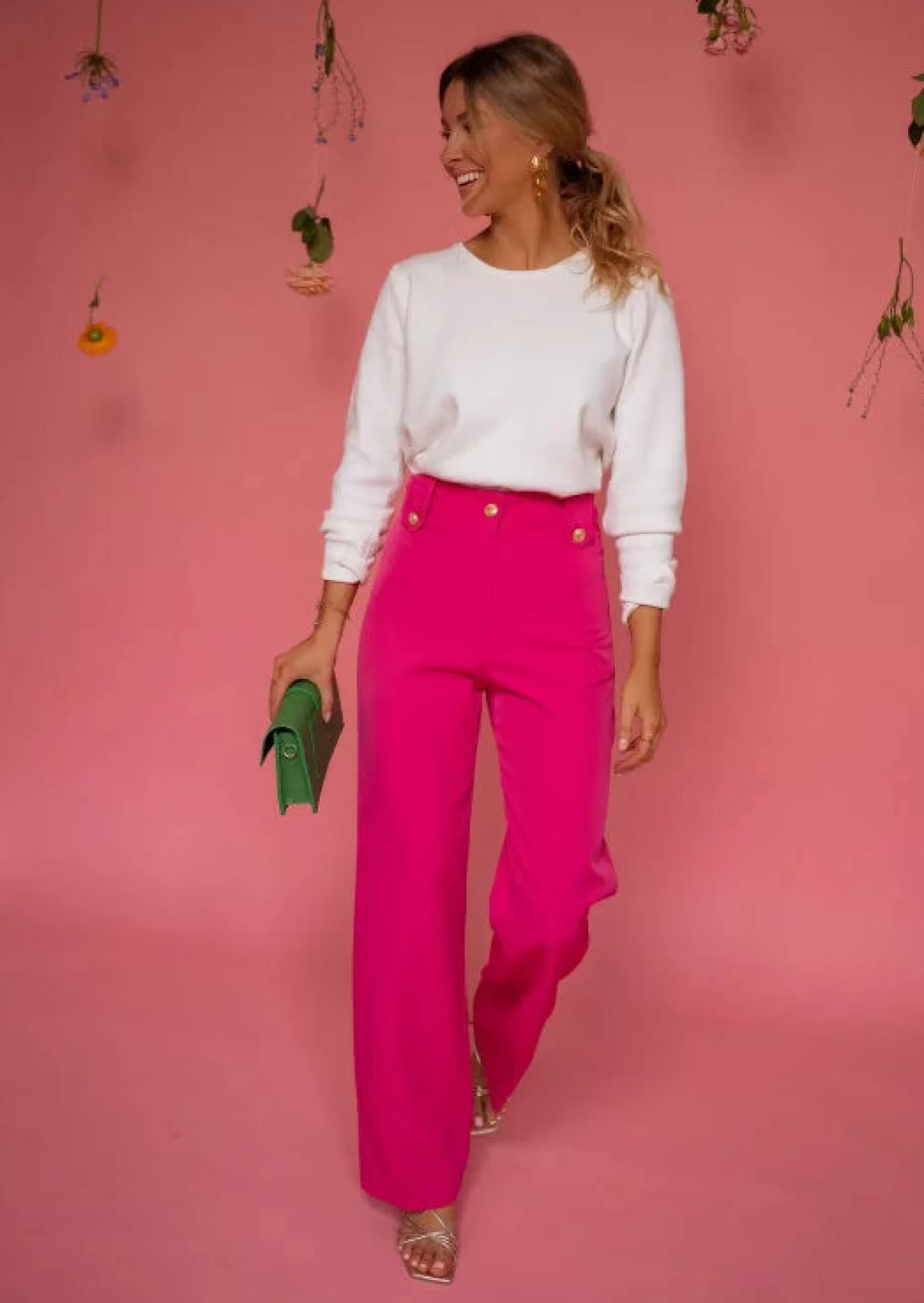 Cheap Pantalon Rose Élégant | Soléa | Vêtements FemmeEasy Clothes Femme Pantalons