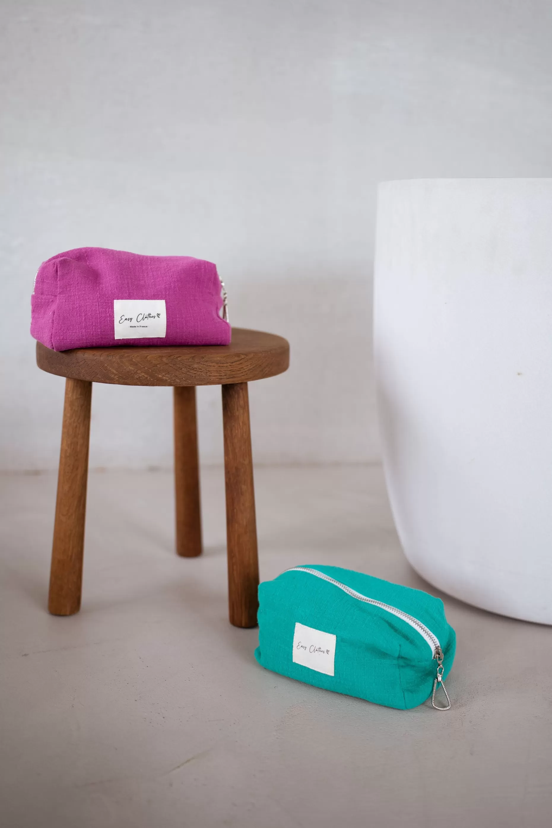 Sale Pochette Easy Clothes CREATION - fuchsia en lin Sacs & Pochettes