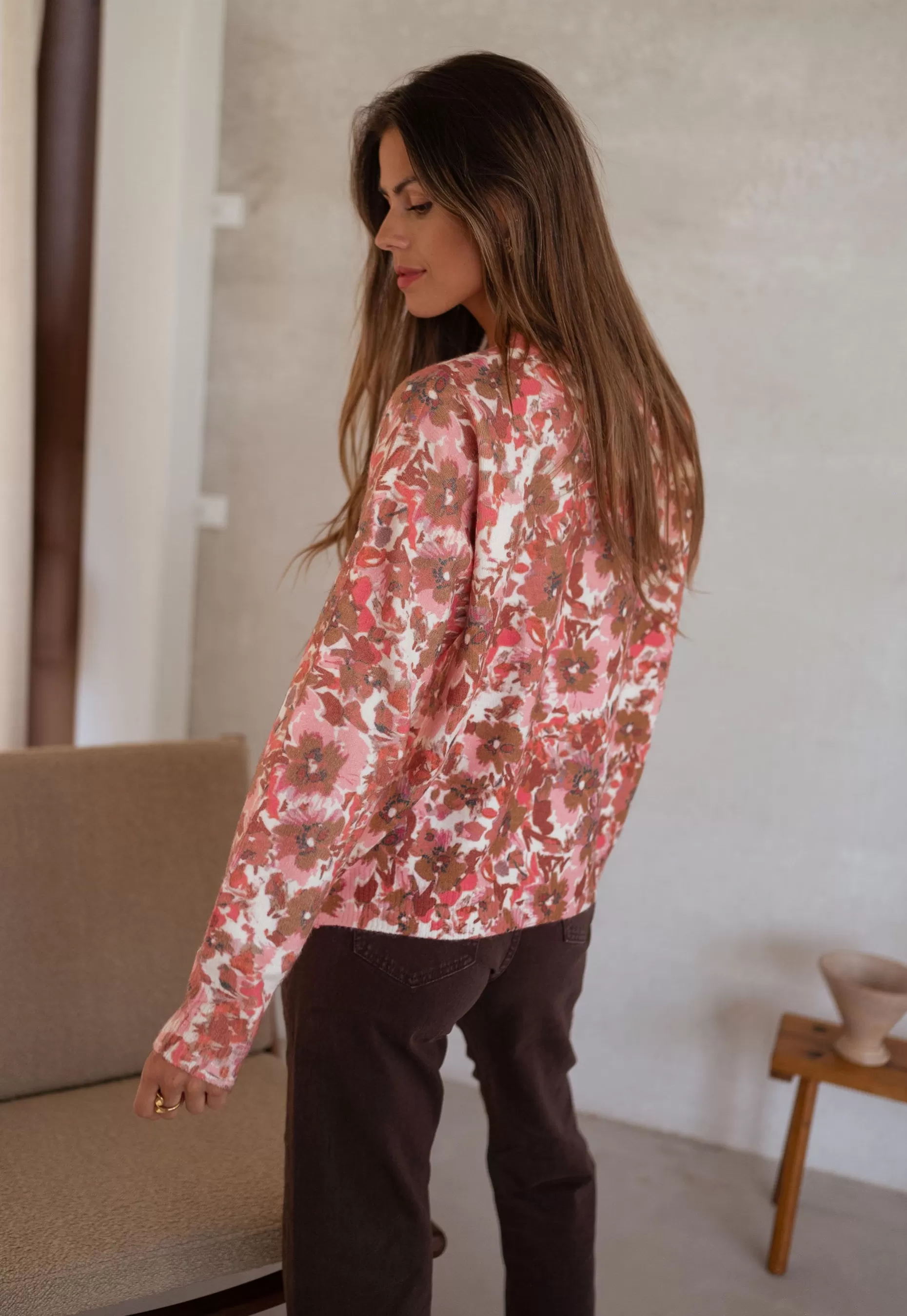 Best Pull Erica - rose à fleursEasy Clothes Femme Pulls & Gilets