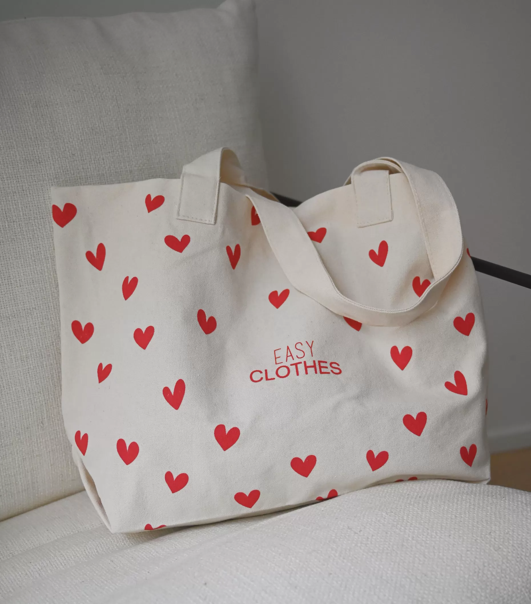 Discount Tote bag Easy Clothes - à coeurs rouges Sacs & Pochettes