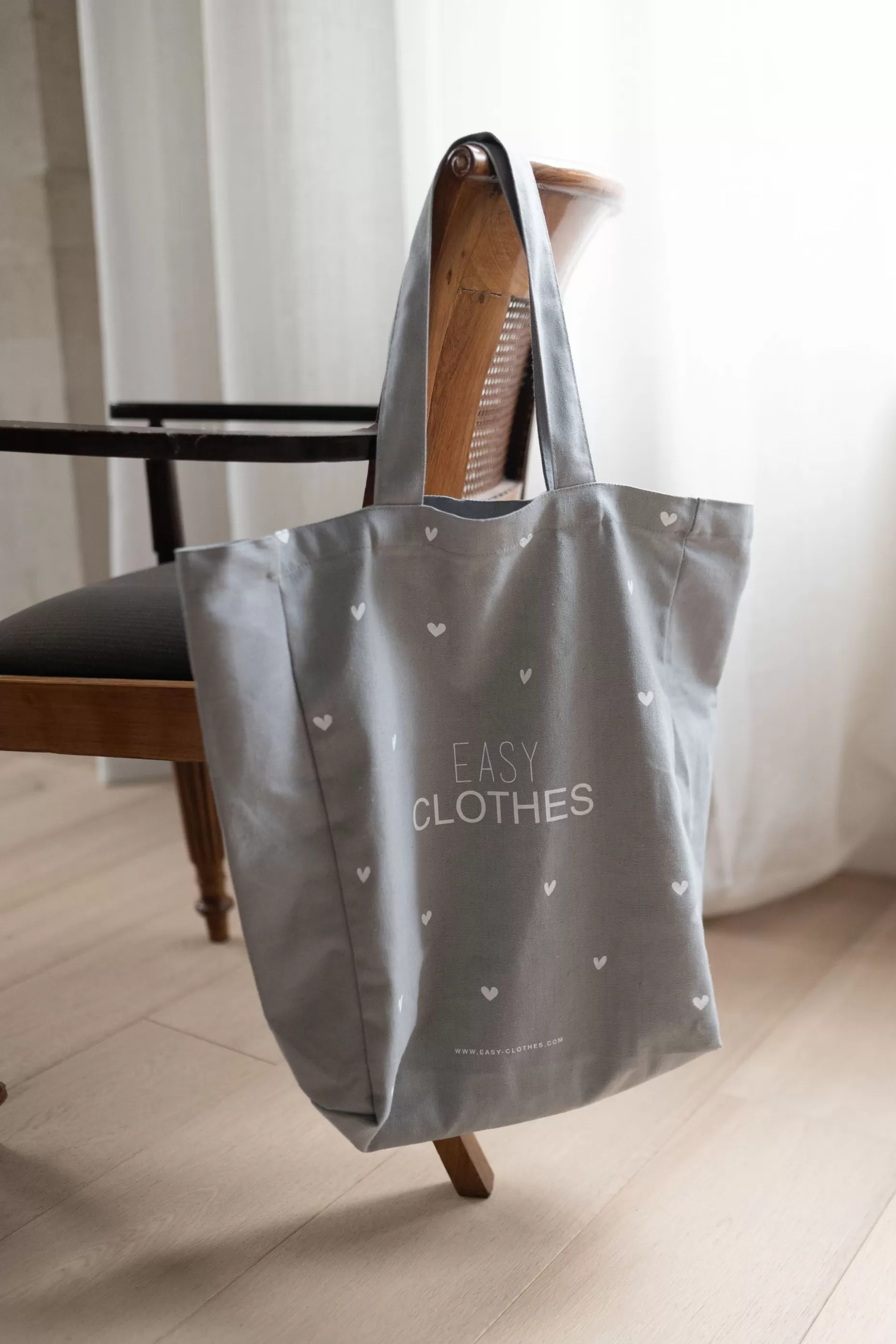 Hot Tote bag Easy Clothes - gris à coeurs Sacs & Pochettes