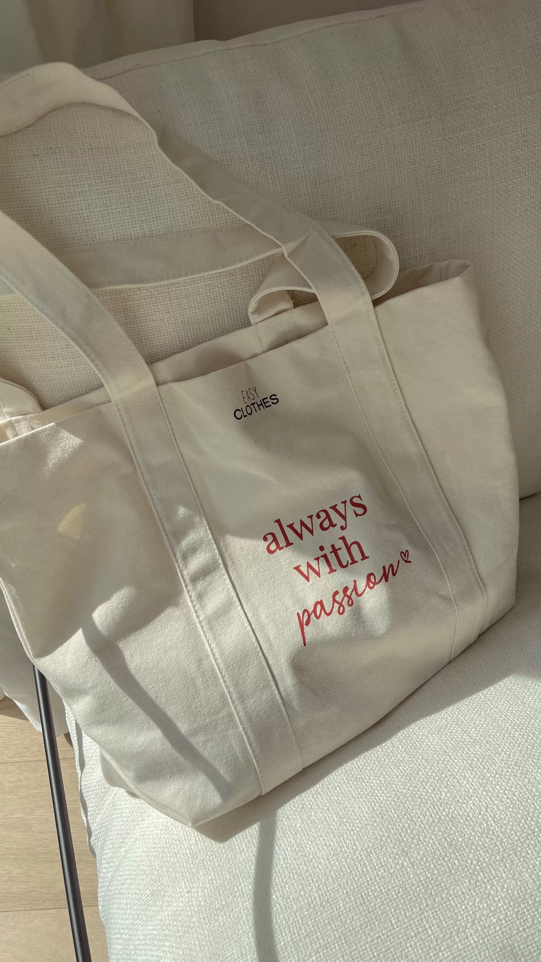 Cheap Tote bag "Always with passion" - BlancEasy Clothes Sacs & Pochettes