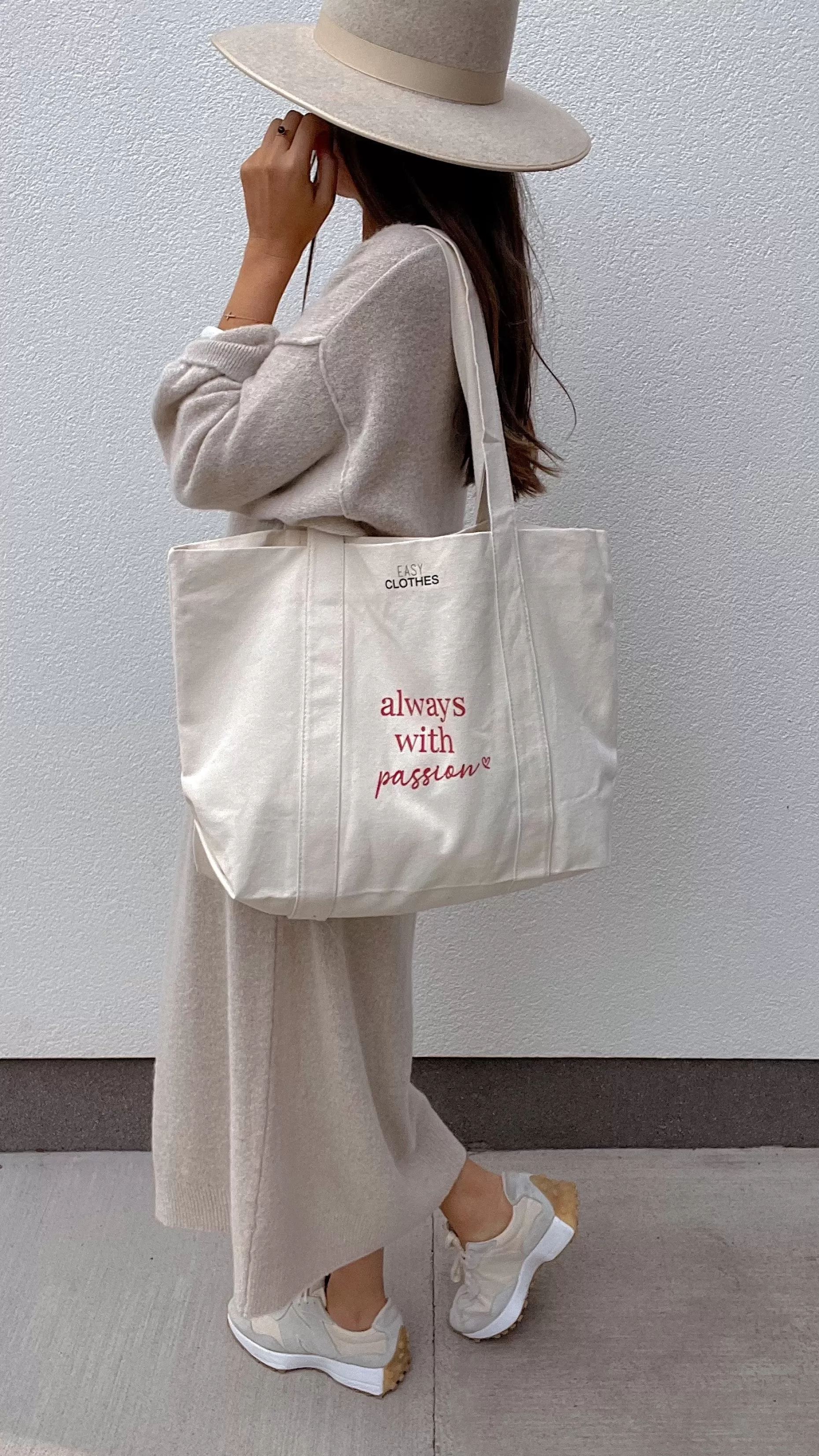 Cheap Tote bag "Always with passion" - BlancEasy Clothes Sacs & Pochettes