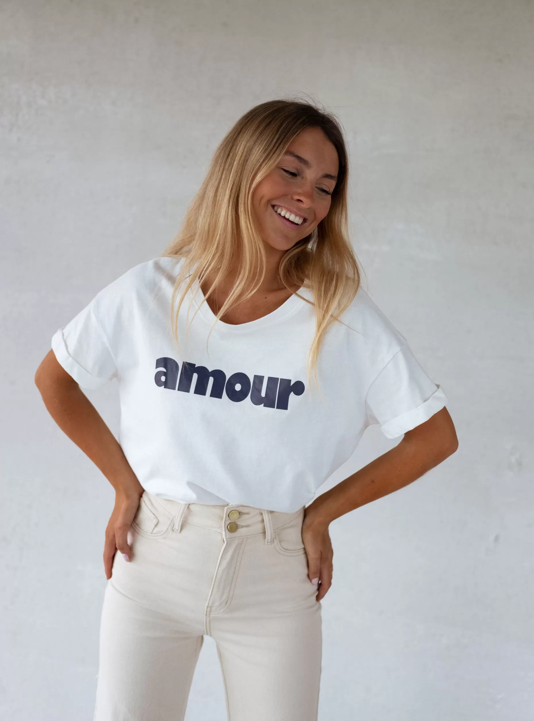 Sale T-shirt Moor - bleuEasy Clothes Femme Tops & T-shirts