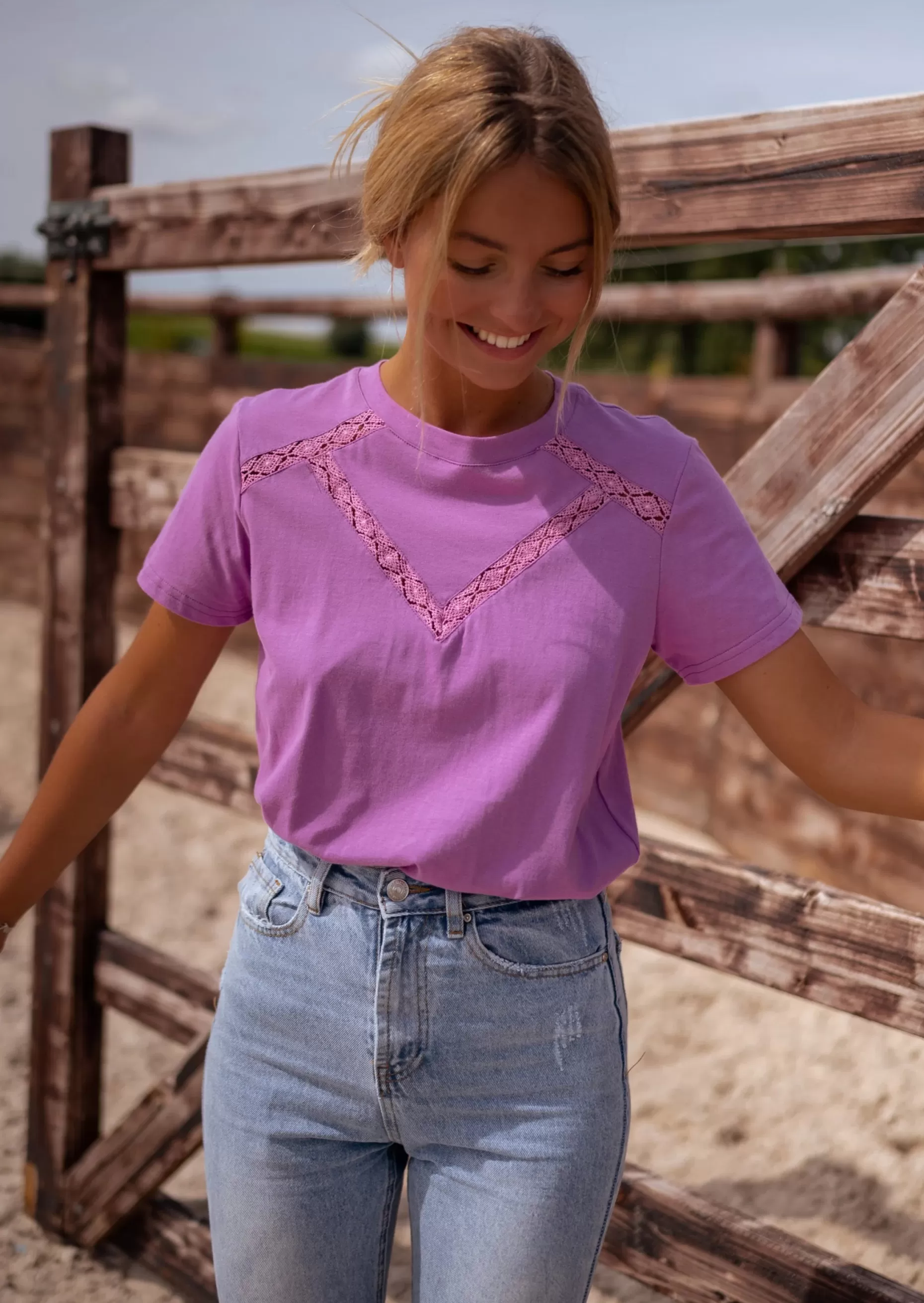 Best T-shirt Regis Mauve - Coton - Vêtements FemmeEasy Clothes Femme Tops & T-shirts